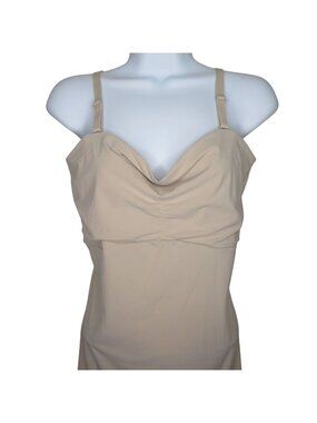 Self Expressions By Maidenform Womens XL Beige Slip Dress Adjustable Straps